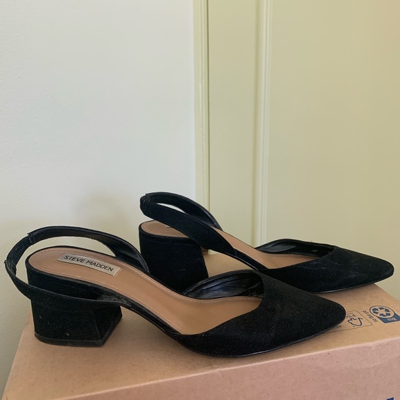 Steve Madden Black 2.5” Heels - Picture 1 of 6